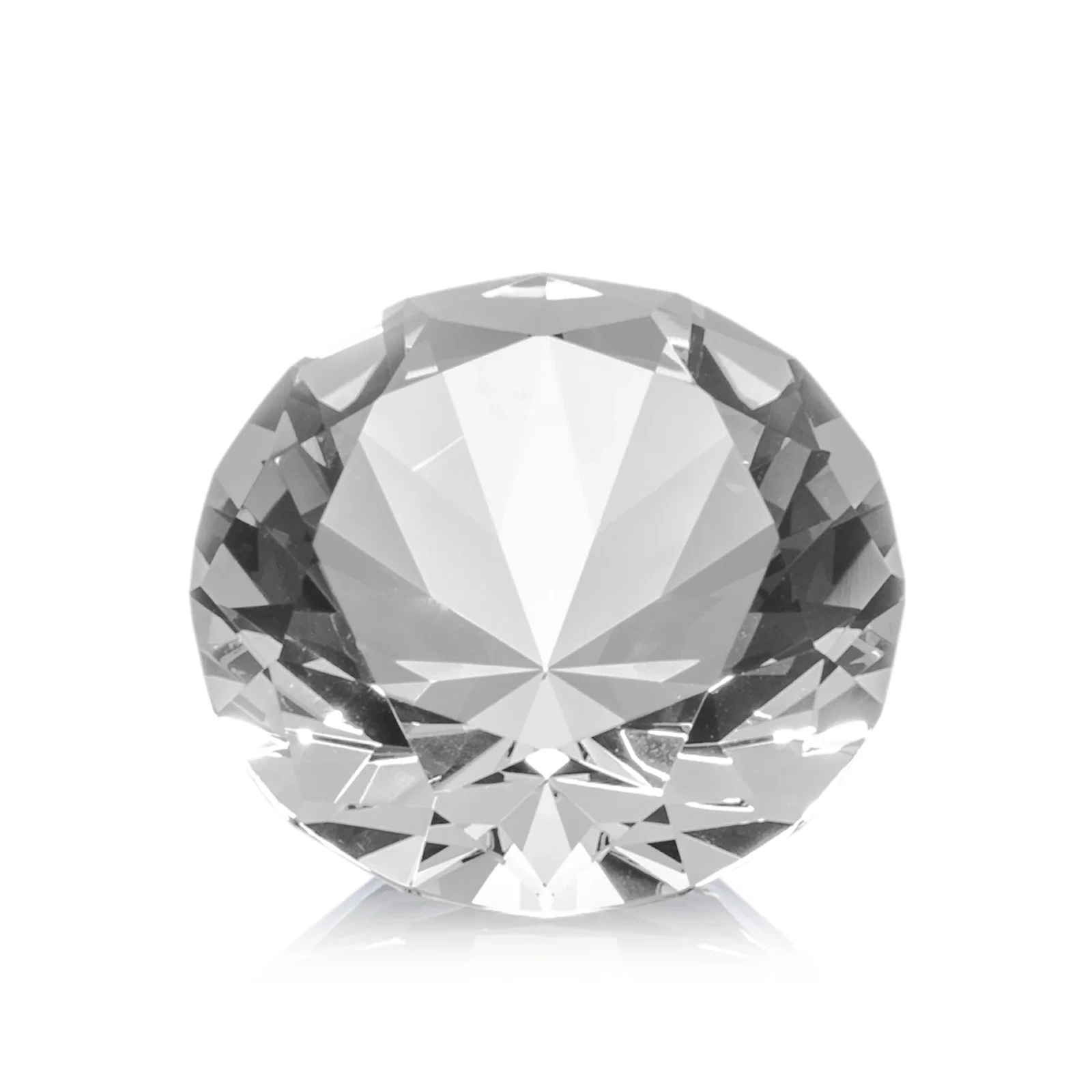 Customized Brilliant-Cut Diamond Crystal Paperweight, 2"-4" in 5 Sizes, gemstone award for corporate award ceremonies