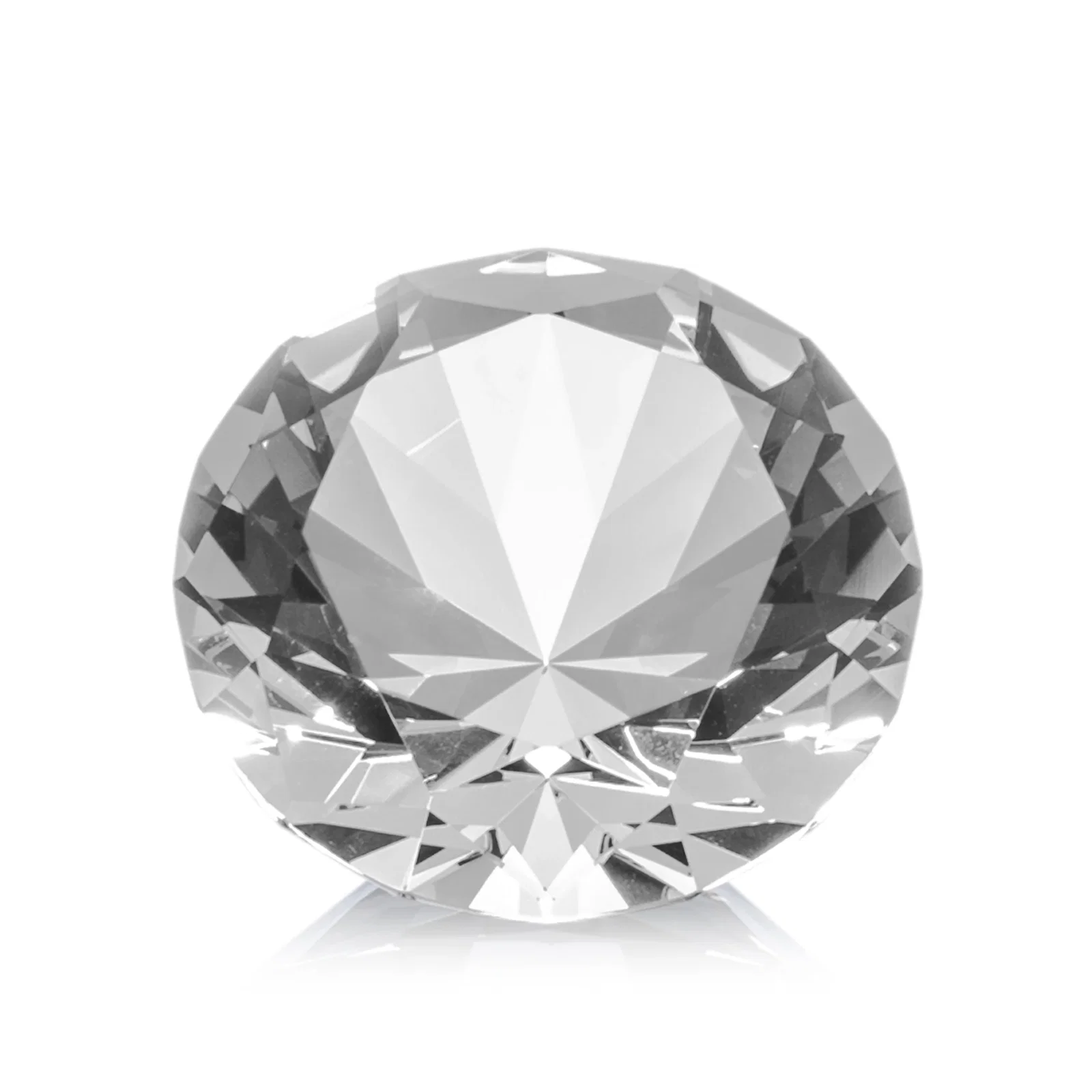 Customized Brilliant-Cut Diamond Crystal Paperweight, 2"-4" in 5 Sizes, gemstone award for service anniversary gifts