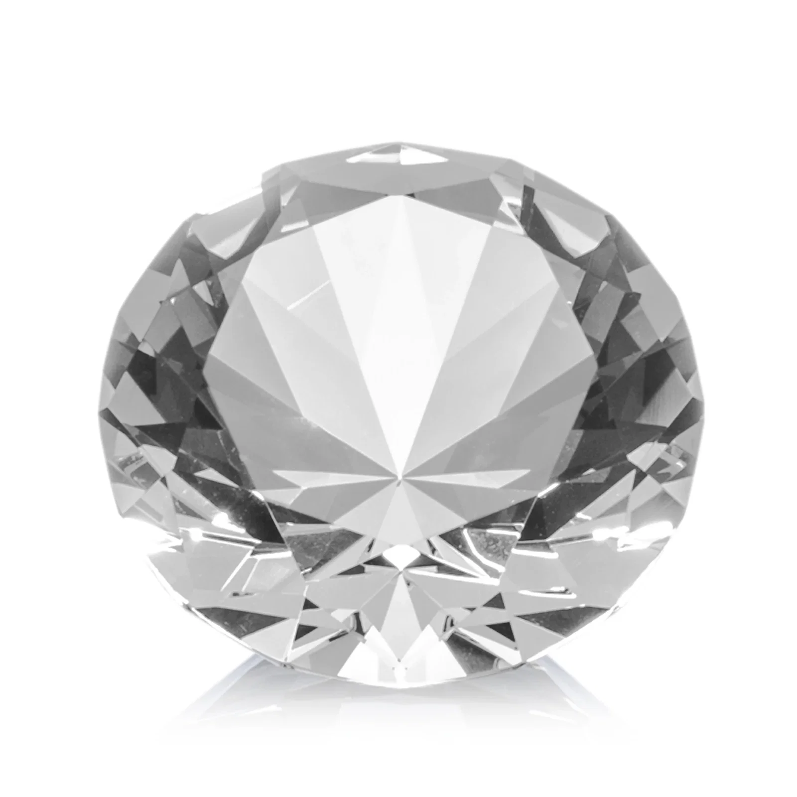 Customized Brilliant-Cut Diamond Crystal Paperweight, 2"-4" in 5 Sizes, gemstone award for retirement presentations