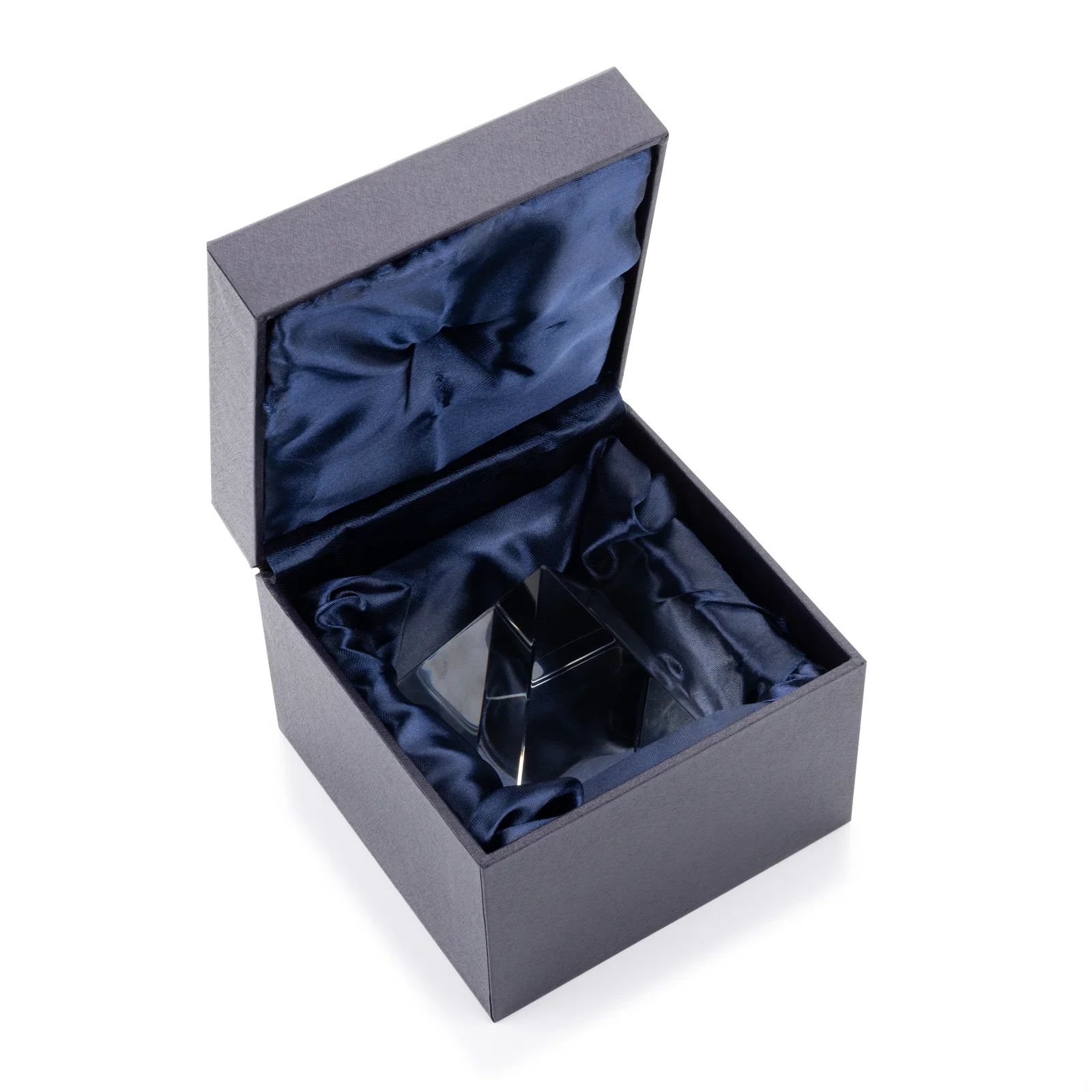 Custom Pyramid Crystal Paperweight, 2"-4" Optical Crystal in 5 Sizes for graduation ceremonies