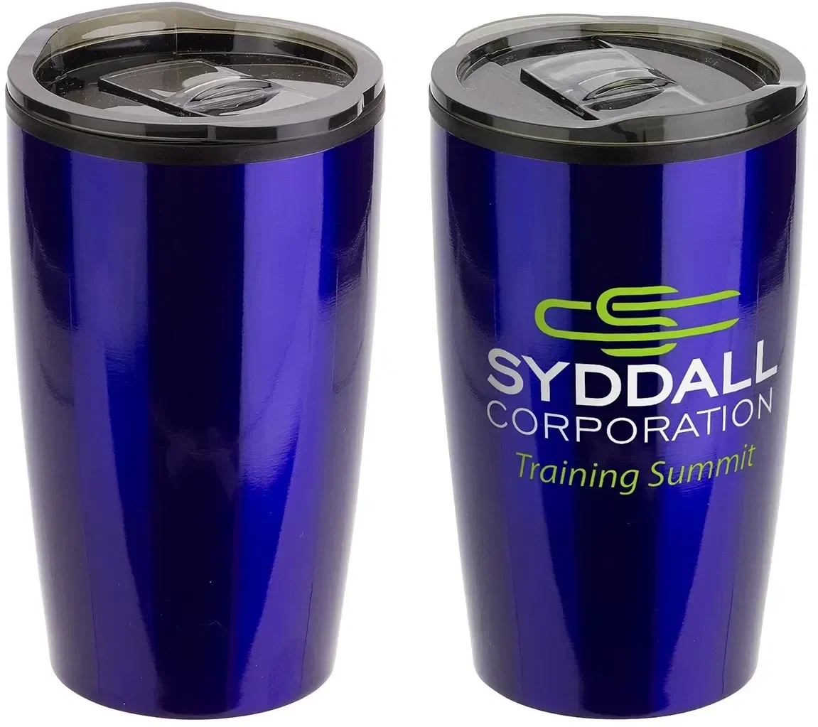 Custom logo Optima 14 oz stainless steel tumbler, side profile