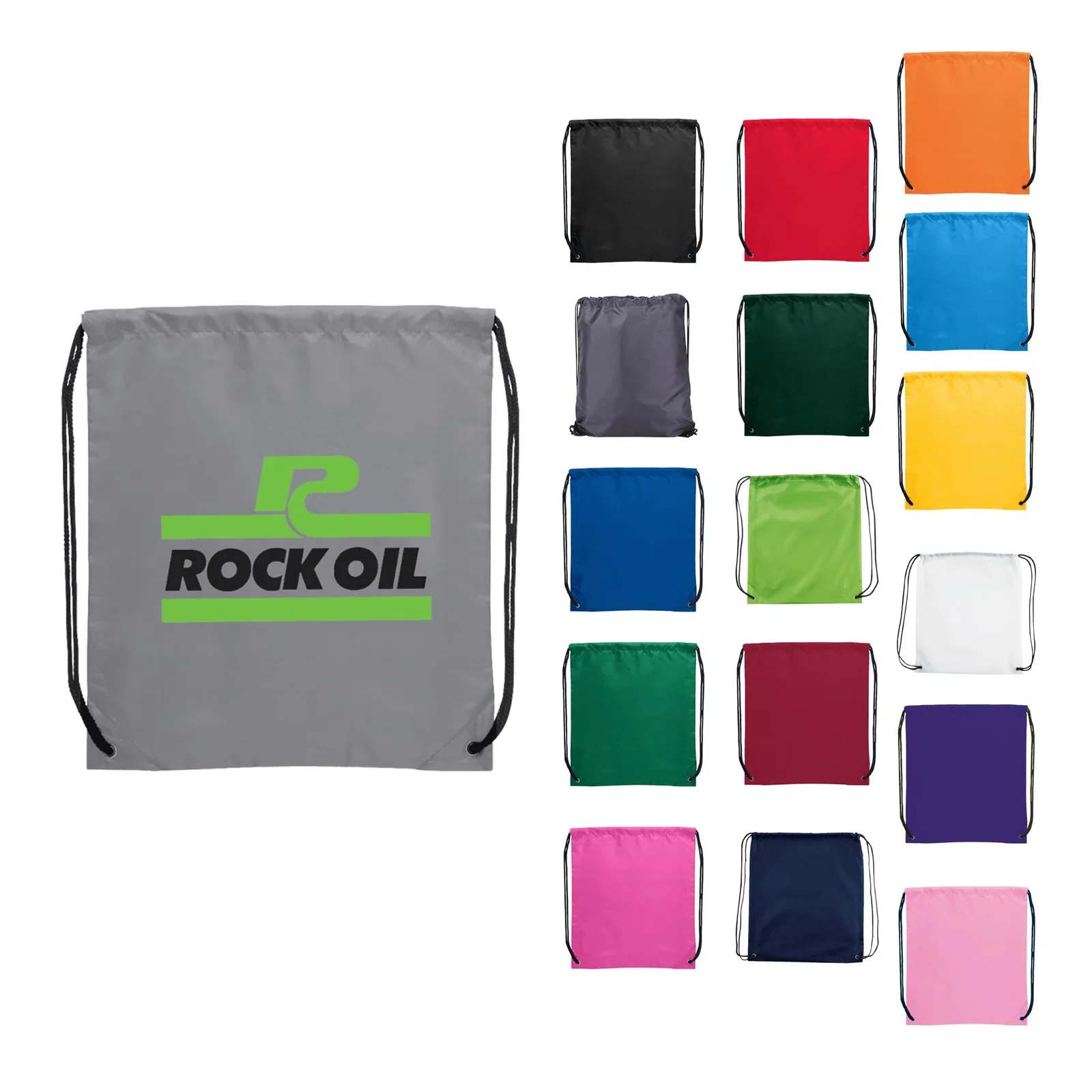Custom Oriole Drawstring Bag - 210D Polyester — view 77