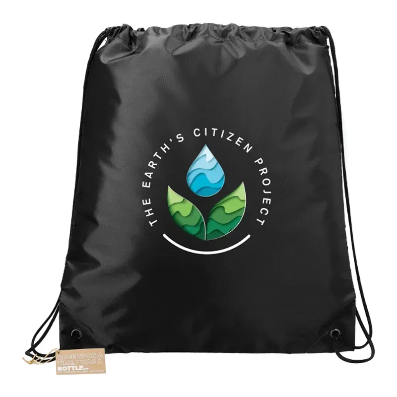 Custom Oriole RPET Drawstring Bag — view 1