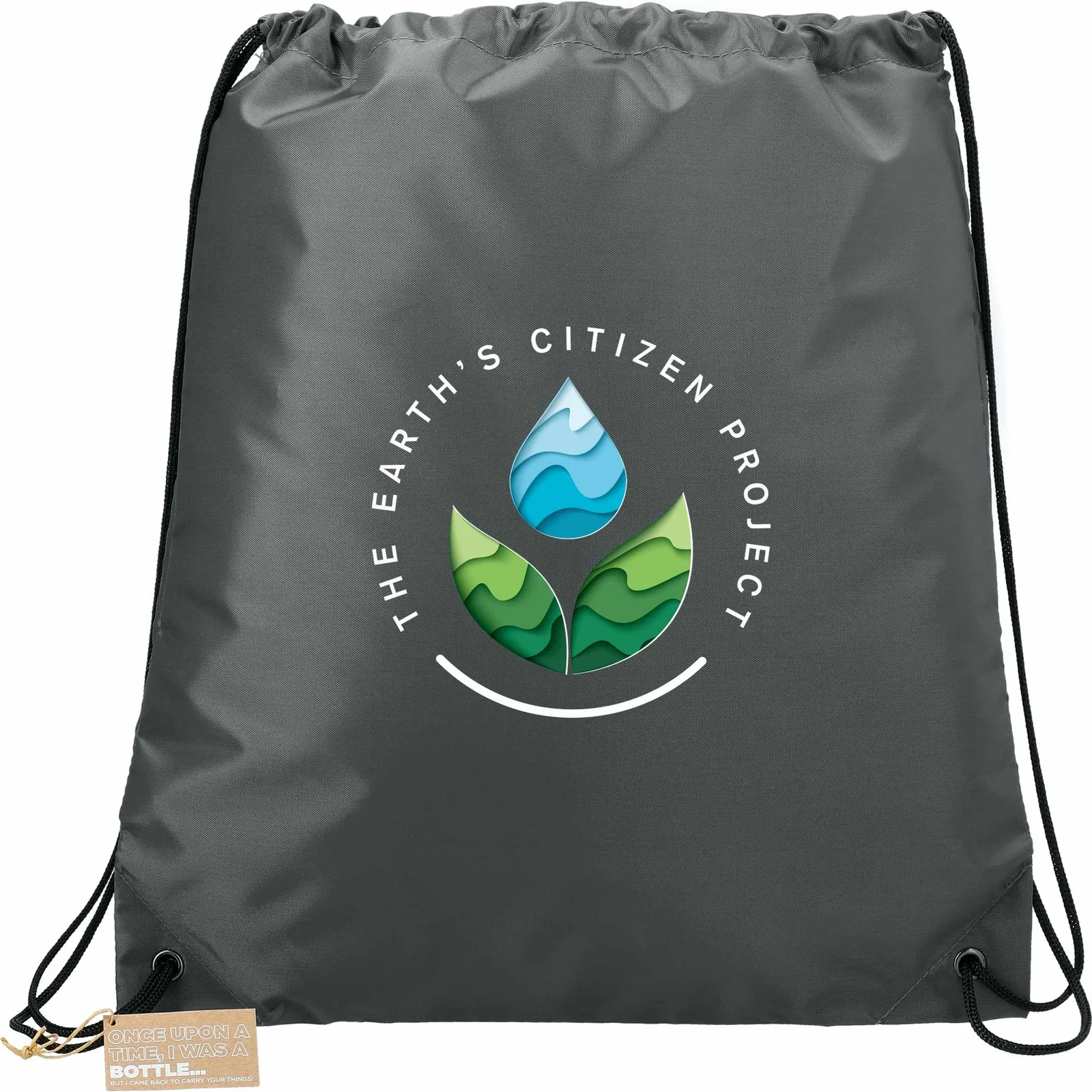 Custom Oriole RPET Drawstring Bag — view 11