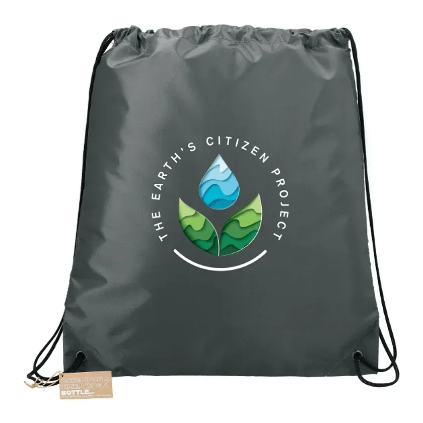 Custom Oriole RPET Drawstring Bag — view 2
