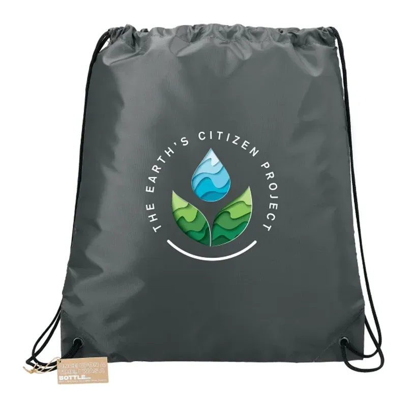 Custom Oriole RPET Drawstring Bag — view 2