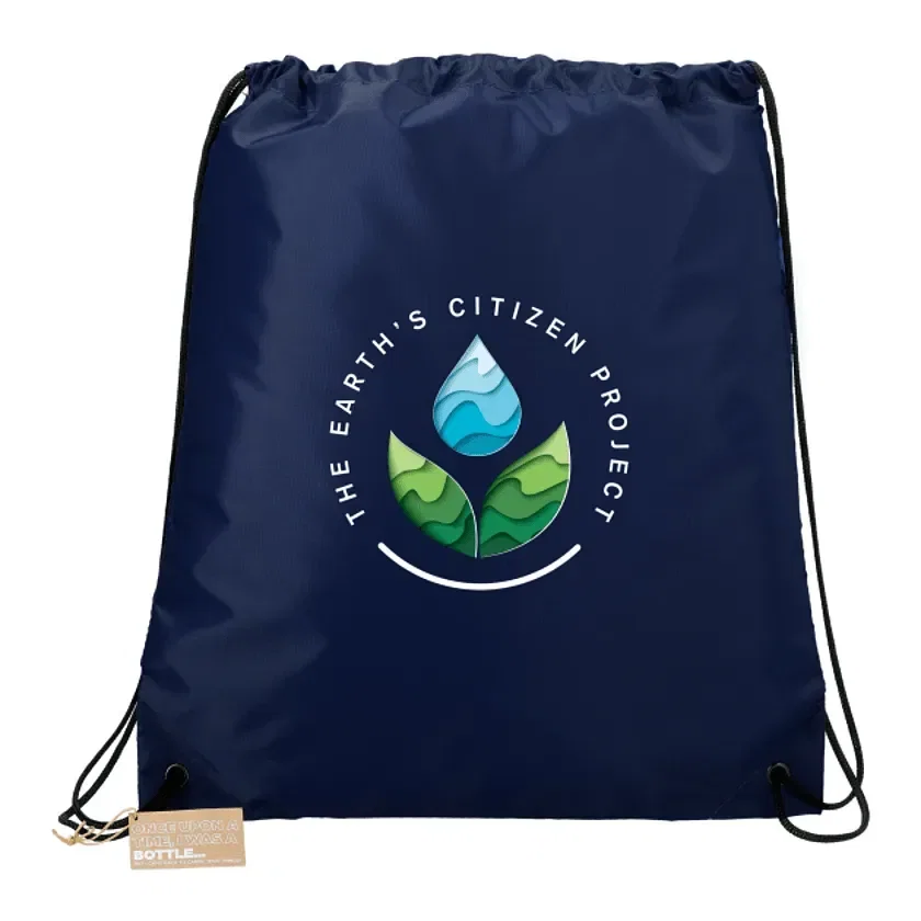 Custom Oriole RPET Drawstring Bag — view 3