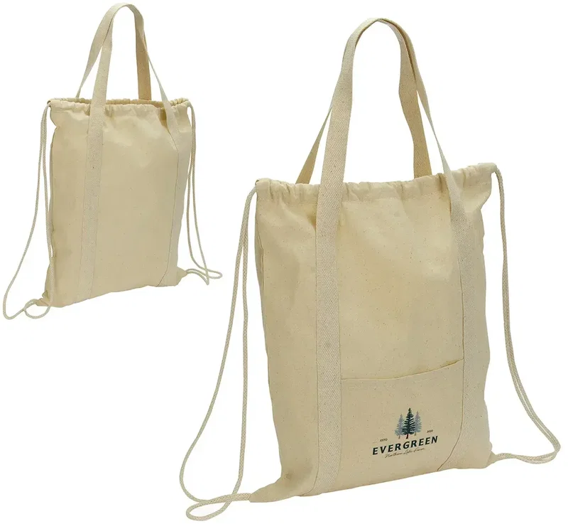 EcoDraw 50/50 Recycled Cotton Drawstring Backpack — view 2