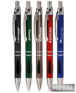 Ornate Colored Metal clicker Pen