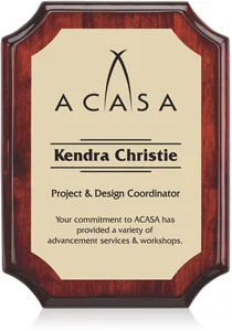 Rosewood & Gold Custom Plaque - High Gloss Finish