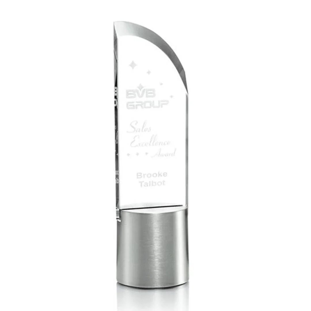 Customizable 10.5" Oswald Crystal Award - Perfect for Ceremonies — view 2