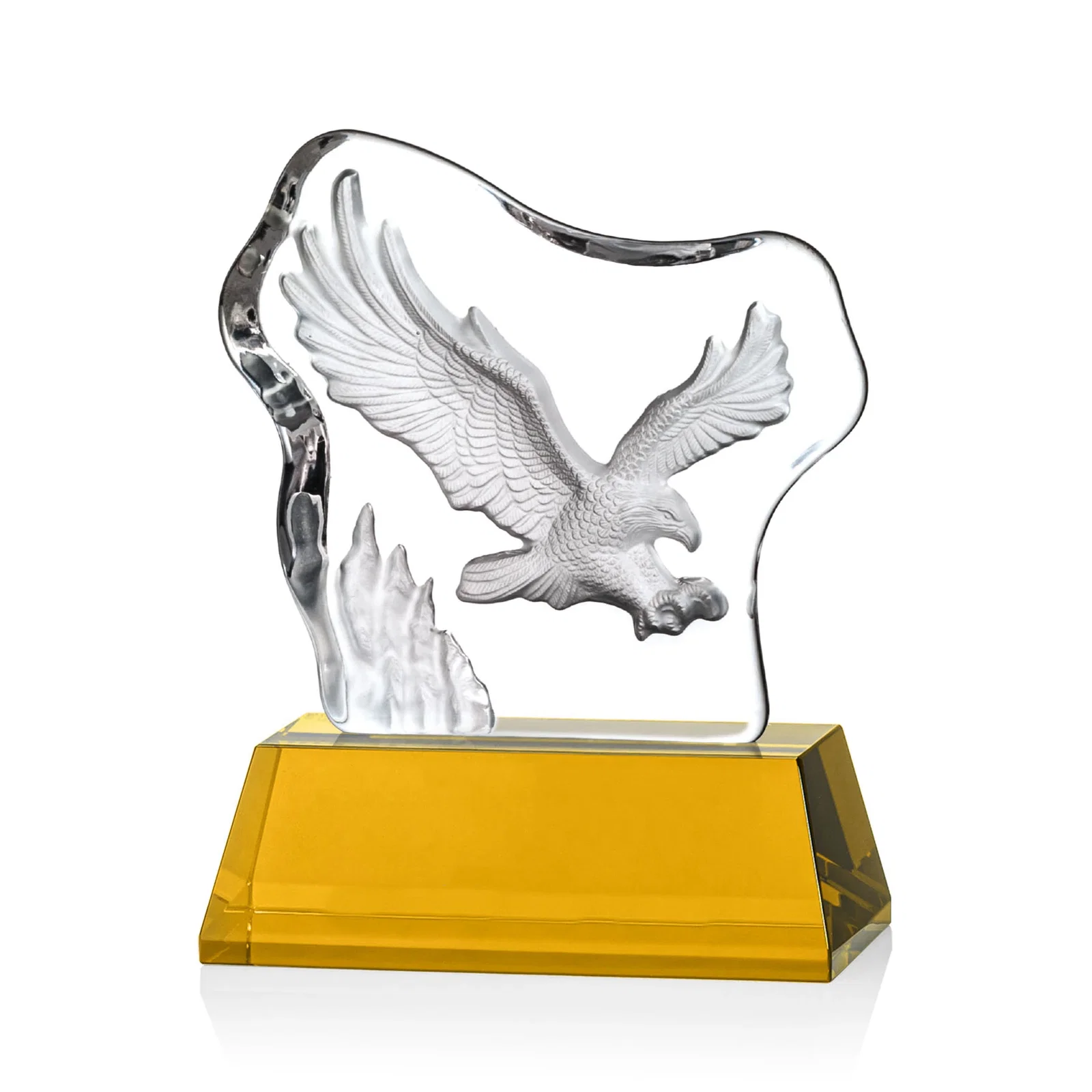 Promotional Optical Crystal Iceberg Award With a Molded Soaring Eagle for employee recognition