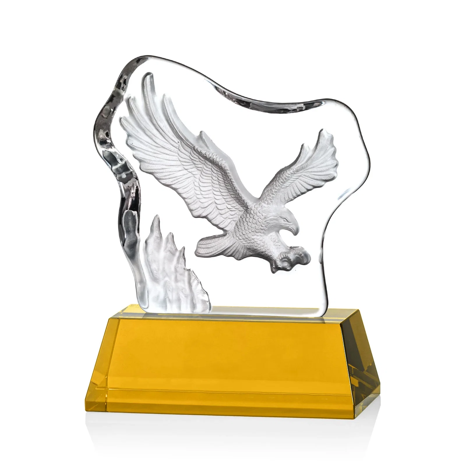 Promotional Optical Crystal Iceberg Award With a Molded Soaring Eagle for graduation ceremonies