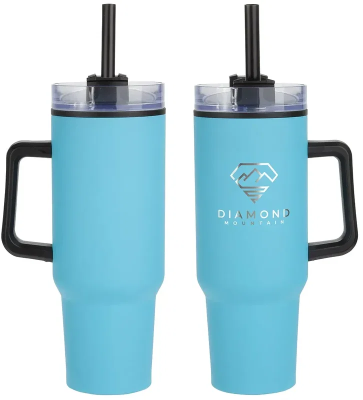Branded Outpost 40 oz stainless steel mug in an alternate color