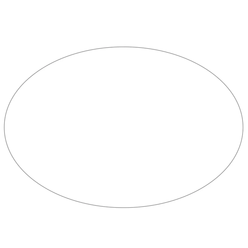 Elongated decal with rounded edges, shown face up