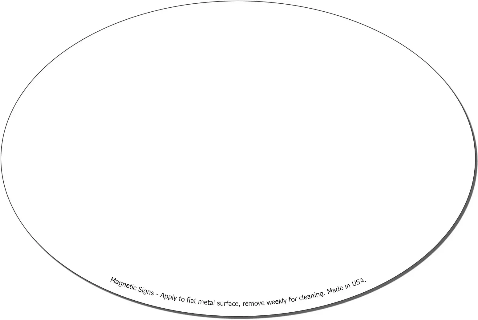 Custom Magnetic Car Signs (Oval) — view 2