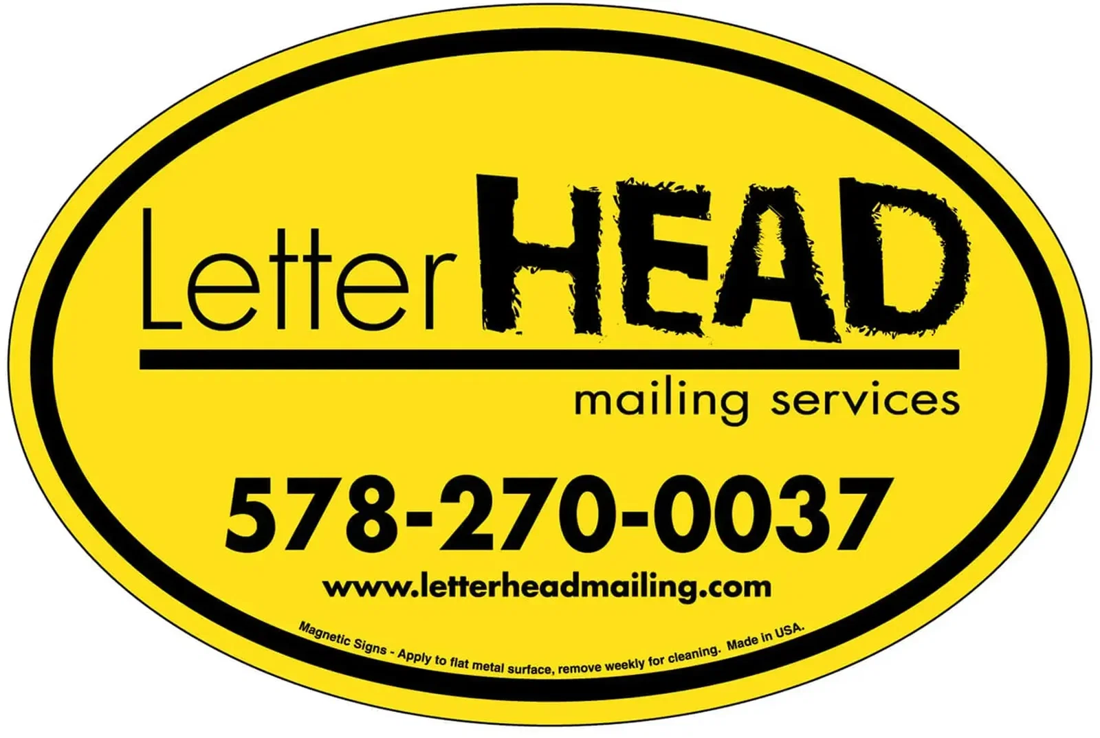 Custom Magnetic Car Signs (Oval) — view 3