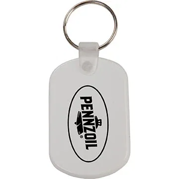 Soft flexible PVC oval key tag detail, promotional key fob with split ring