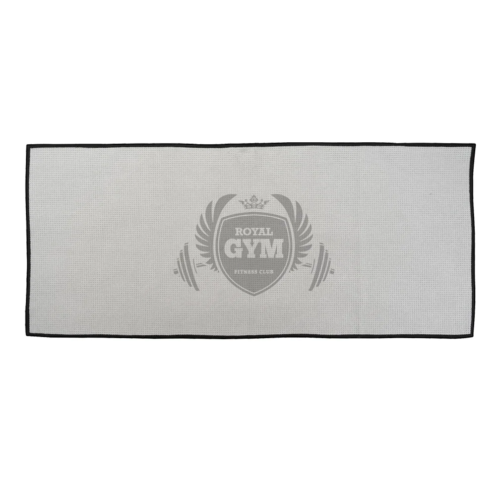 Oversized Waffle Weave Sport Towel — Gray — view 2