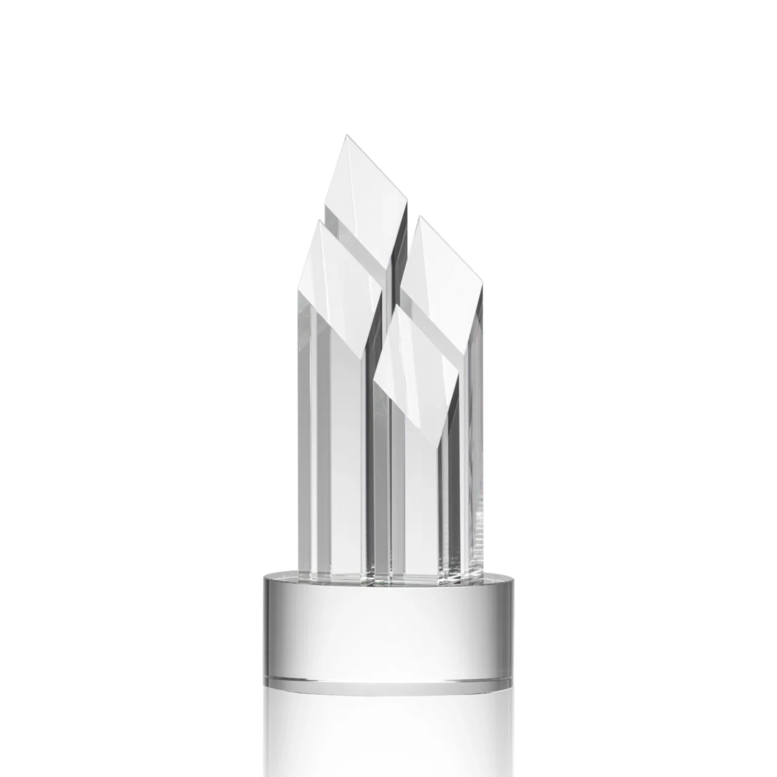 Personalized Clear and Black Optical Crystal Four-Tower Award for graduation ceremonies