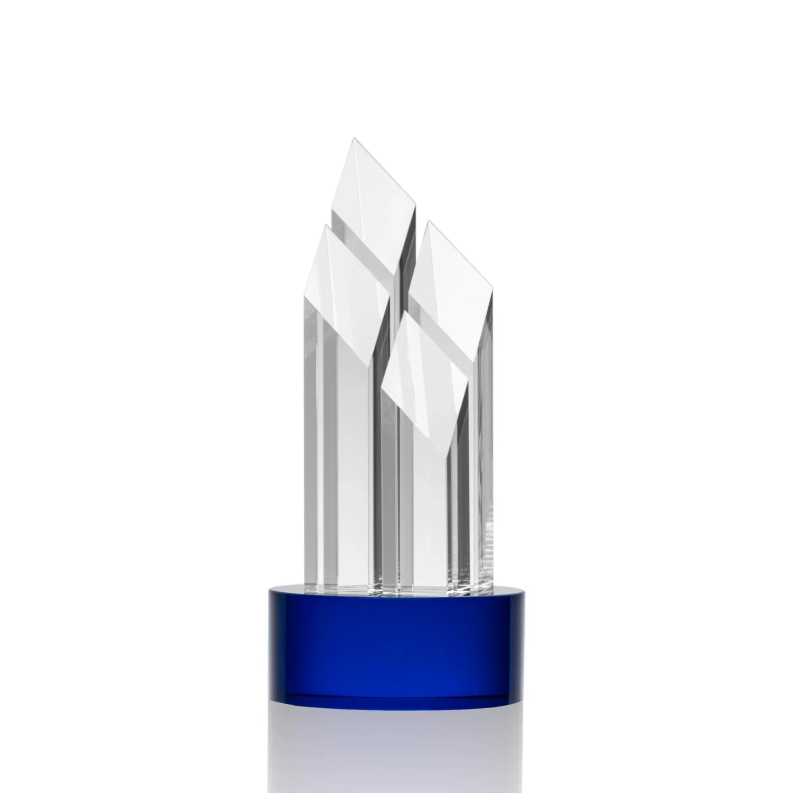 Promotional Clear and Black Optical Crystal Four-Tower Award for corporate award ceremonies