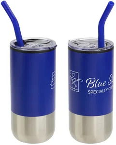 Oxford 16 oz Tumbler with Metal Straw