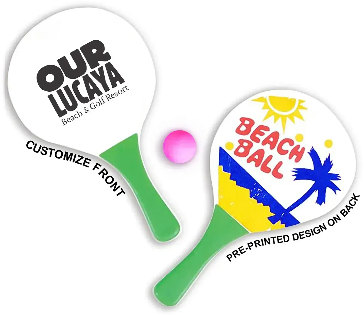 Custom Beach Paddle Ball Game — view 2