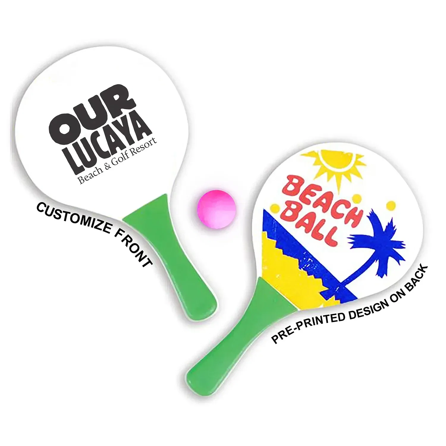 Custom Beach Paddle Ball Game