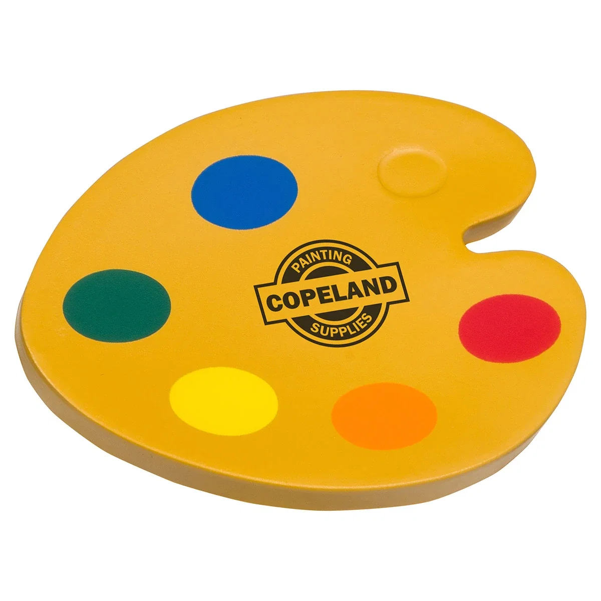 Artist paint palette shaped stress reliever, thin flat design