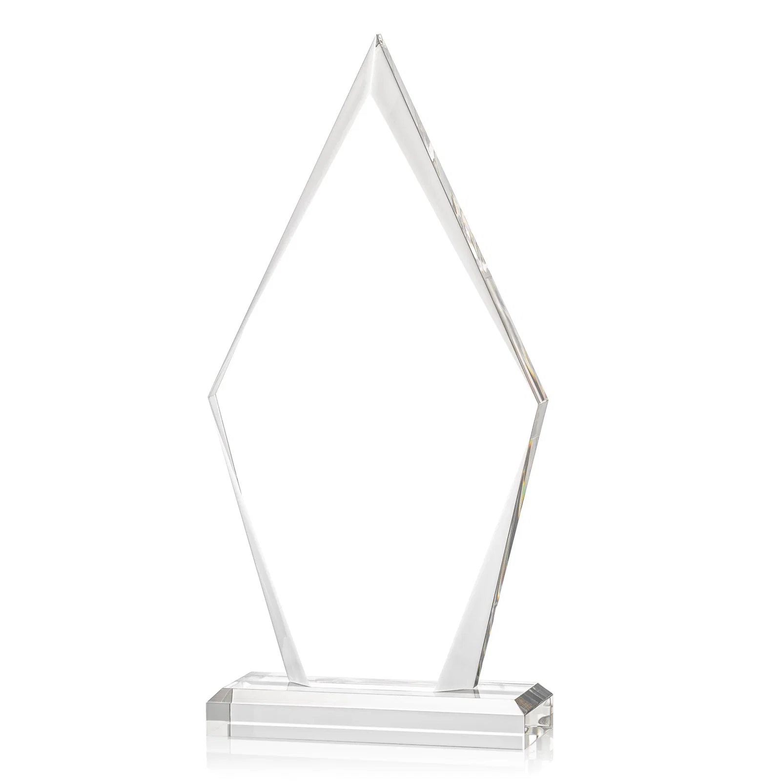 Custom Acrylic Arrowhead Award With Tapered Bevels on Beveled Base for dealer and partner awards