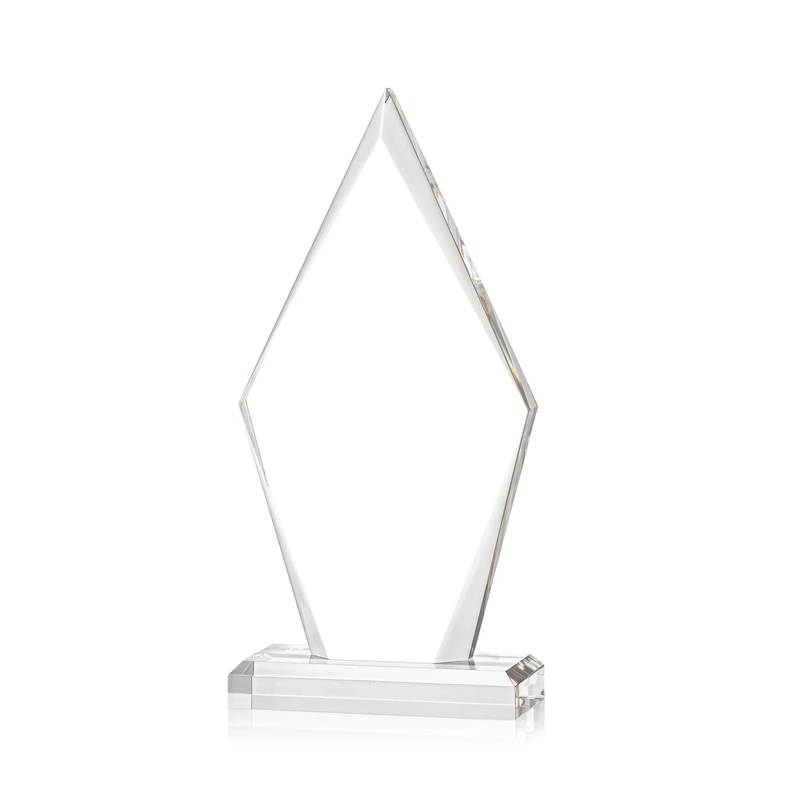 Personalized Acrylic Arrowhead Award With Tapered Bevels on Beveled Base for employee recognition