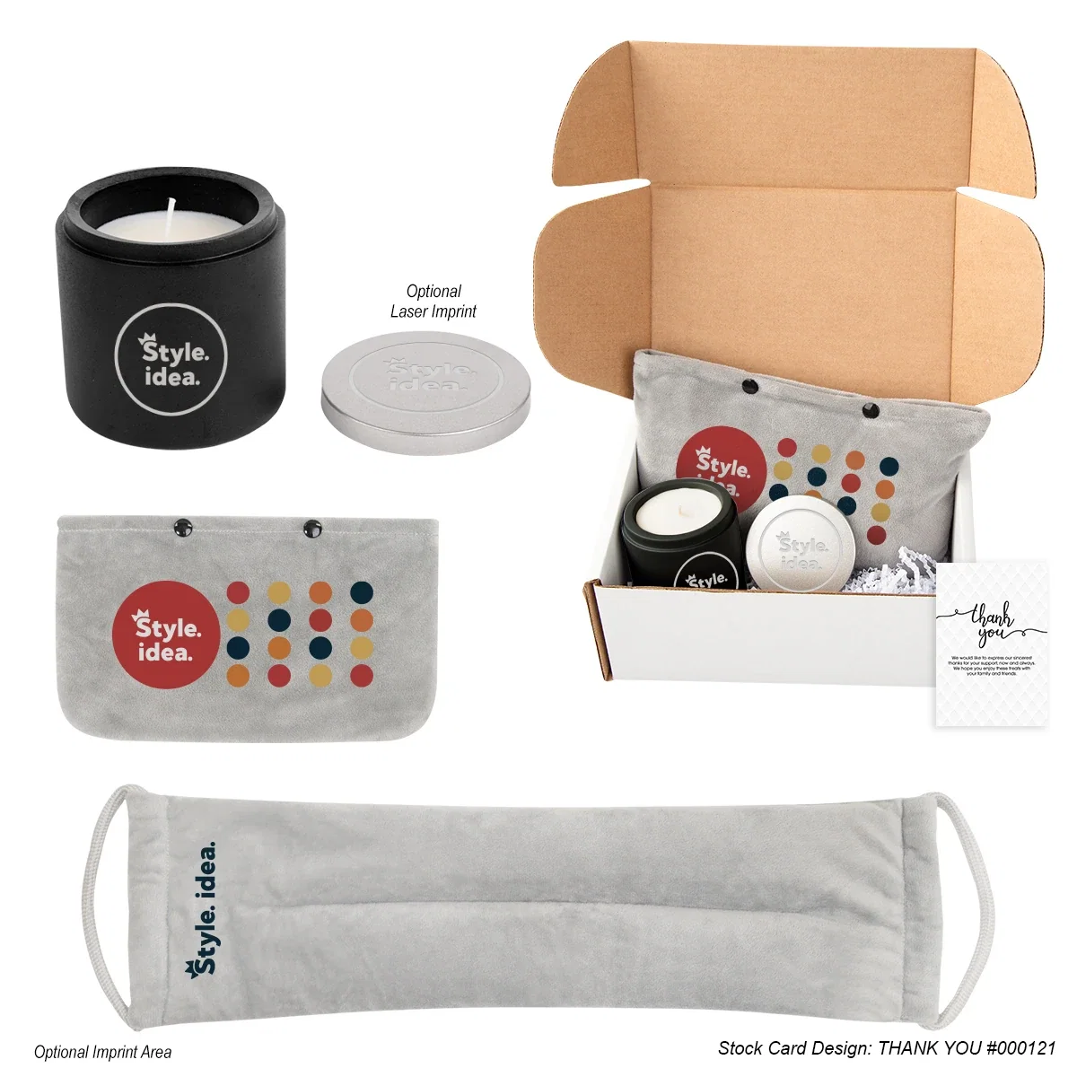 Items displayed beside each other outside the bag