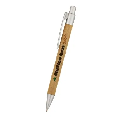 Natural finish pen accented with a contrasting colored trim