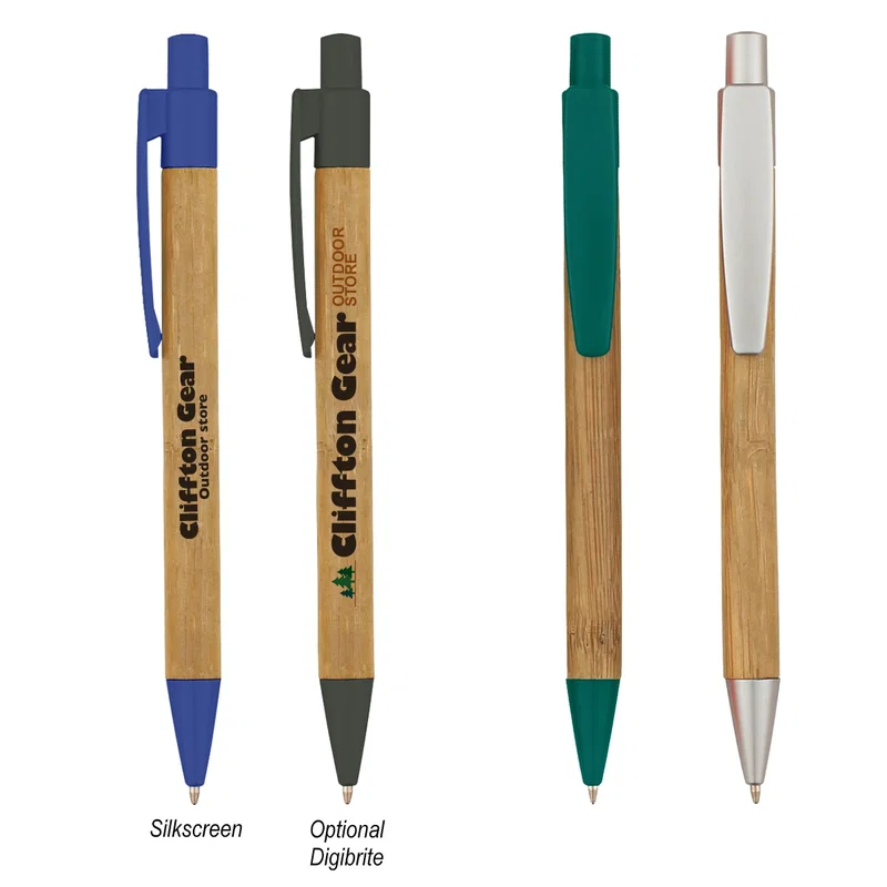 Writing end shown at an angle