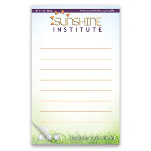 50 Page 3-1/2 x 5-1/2 Inch Full Color Note Pad with Magnet
