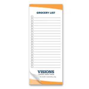 50 Page 3-1/2 x 8-1/2 Inch Full Color Paper Note Pad