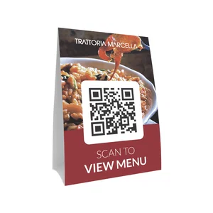 Laminated Paper Table Tent 4 x 6 Folded