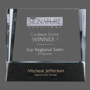 Crystal Award with Curtain-Effect Side Bevels