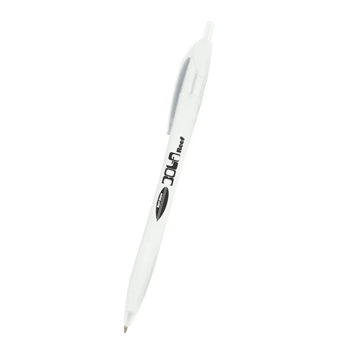 Positioned as it would be held for writing