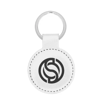 White colorway of the leatherette accessory, front side visible