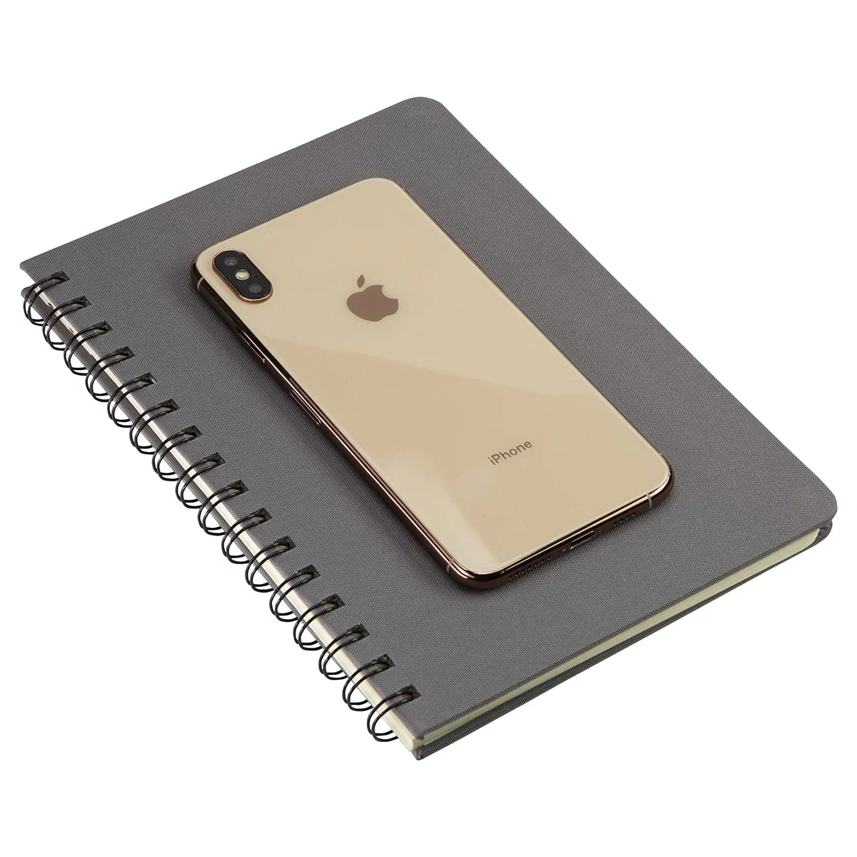 Close-up of the Parley Repreve notebook's spiral binding