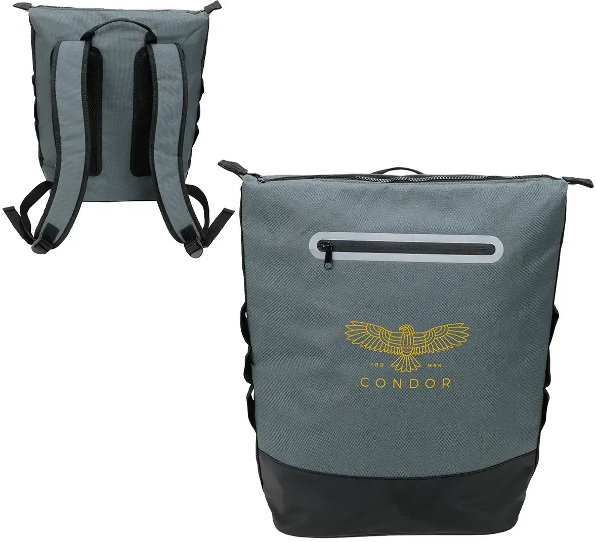 Promotional Pathfinder cooler backpack open showing insulated compartment