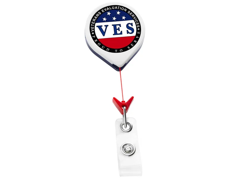 Patriot ID Badge Reel with 360º Swivel Alligator Clip (Available in 6 Shapes) — view 10