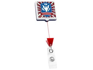 Patriot ID Badge Reel with 360º Swivel Alligator Clip (Available in 6 Shapes)