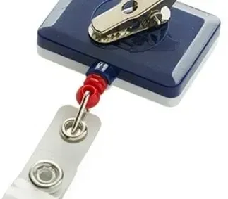 Patriot ID Badge Reel with 360º Swivel Alligator Clip (Available in 6 Shapes) — view 2