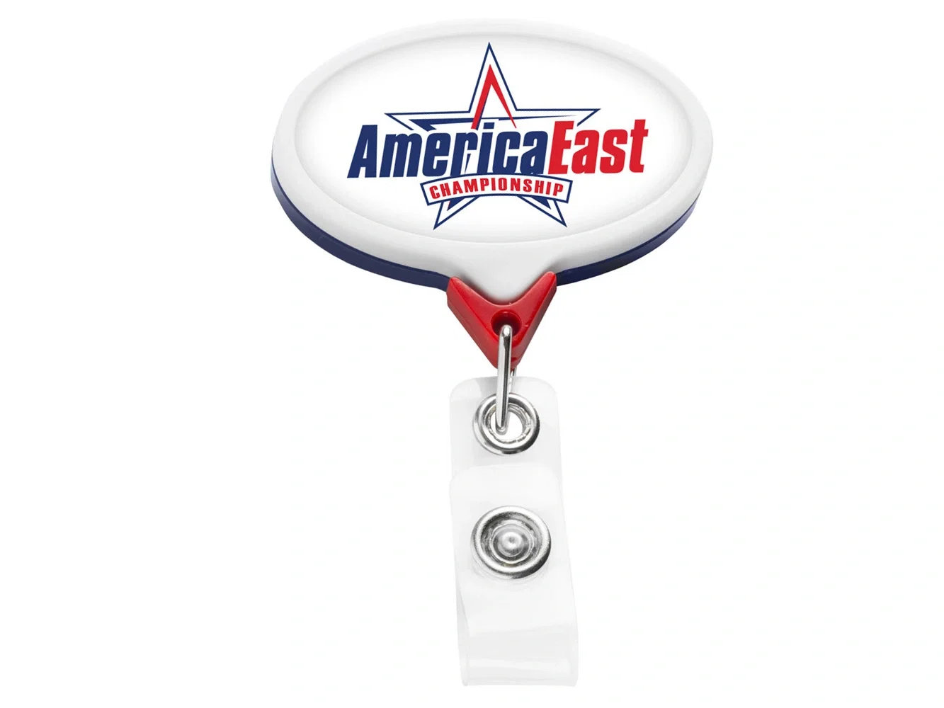 Patriot ID Badge Reel with 360º Swivel Alligator Clip (Available in 6 Shapes) — view 4