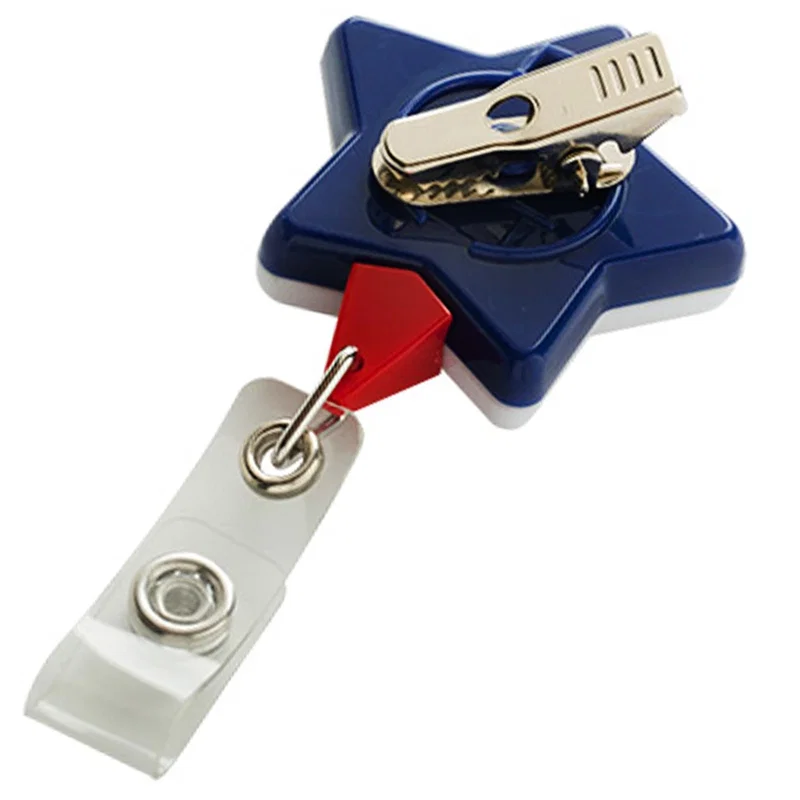 Patriot ID Badge Reel with 360º Swivel Alligator Clip (Available in 6 Shapes) — view 5