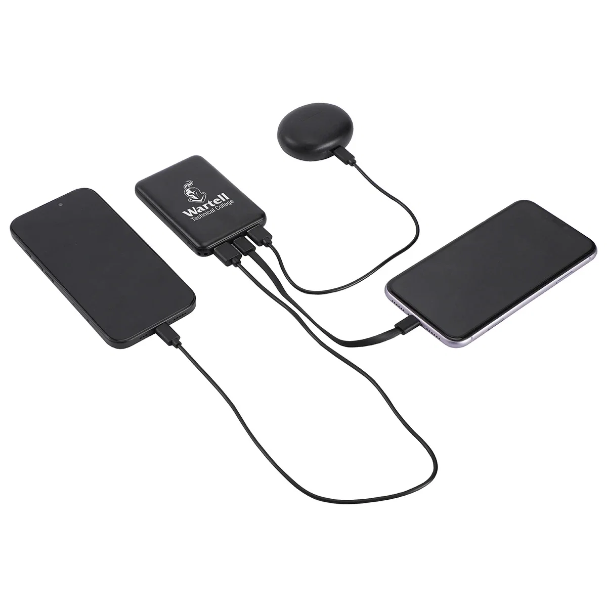 Pavilion power bank in use, charging a smartphone
