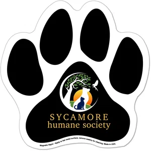 Custom Magnetic Paw Print Signs (6" x 6" Magnetic Sign)