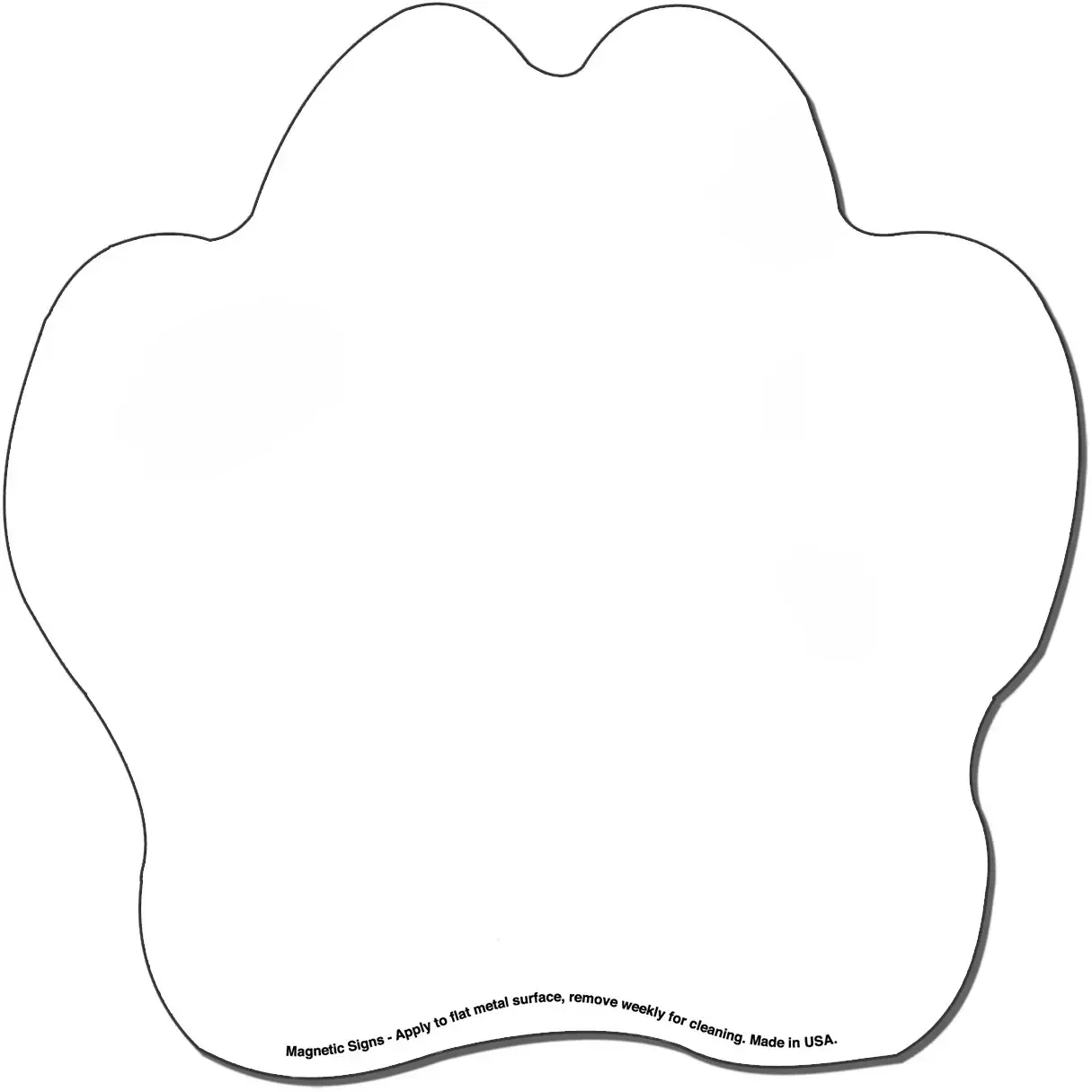 Custom Magnetic Paw Print Signs (6" x 6" Magnetic Sign) — view 3